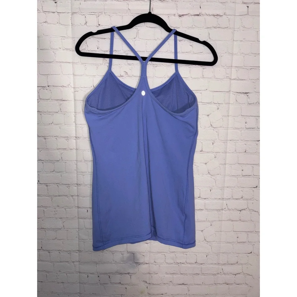 Lululemon Power Pose Tank Hydrangea Blue Yoga Top Size 12 - Picture 4 of 7